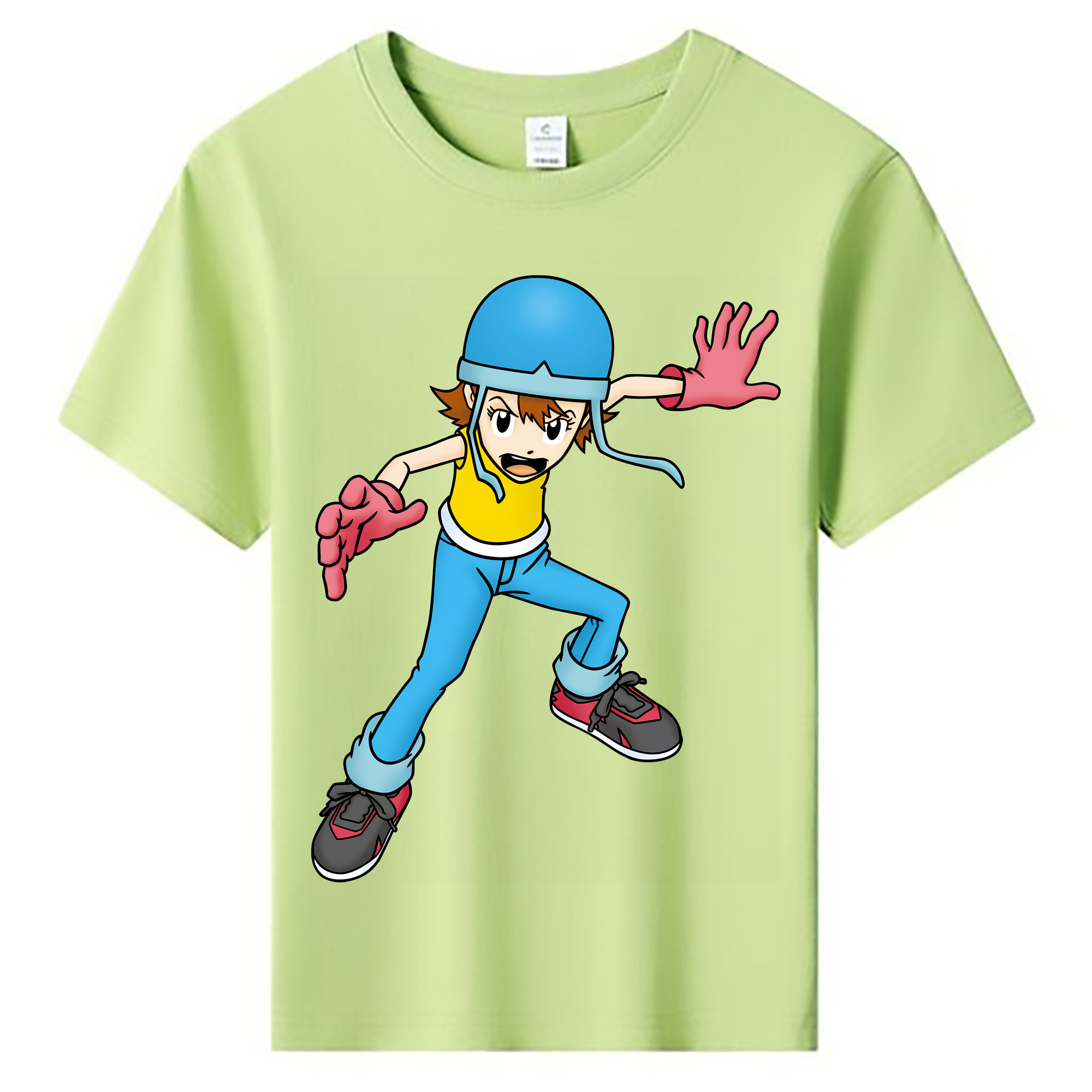 （画像用） Digimon デジタルモンスター/デジモン 綿100％キッズTシャツ（フロントプリント）